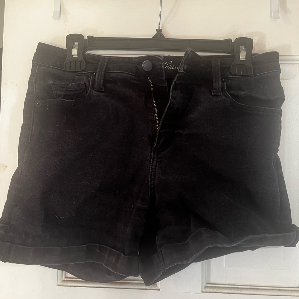Women's Black Denim Shorts
